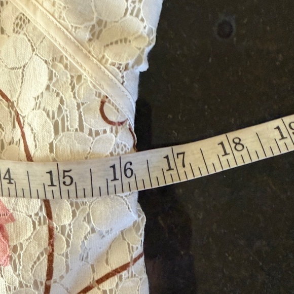 Oscar by Oscar de la Renta Cream/Pink Floral Lace Jacket Size 8 - Picture 8 of 12